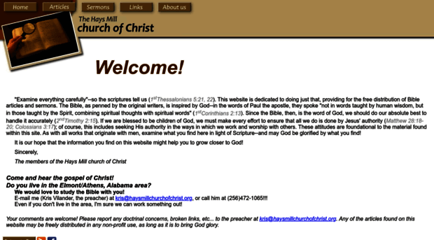 haysmillchurchofchrist.org