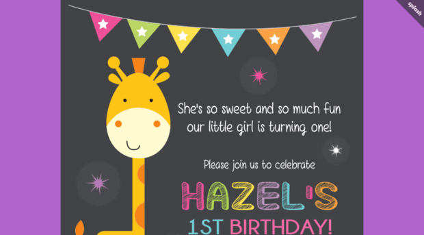 hazel1stbirthday.splashthat.com