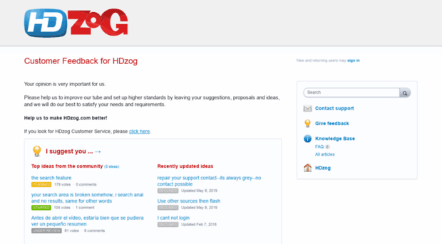 hdzog.uservoice.com