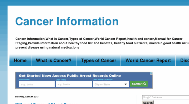 healthcancerinformation.blogspot.com