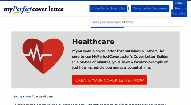 healthcare.myperfectcoverletter.com