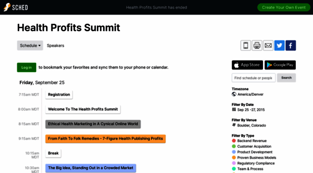 healthprofitssummit2015.sched.org