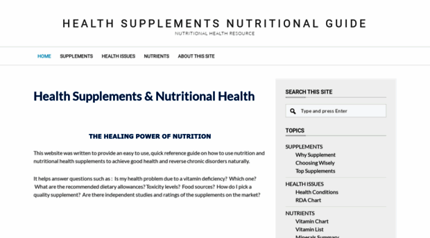 healthsupplementsnutritionalguide.com