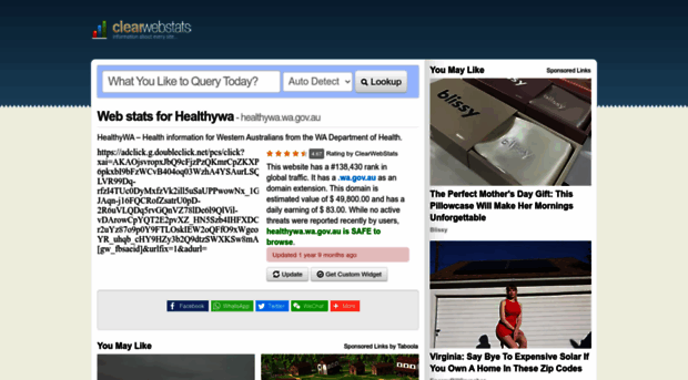 healthywa.wa.gov.au.clearwebstats.com