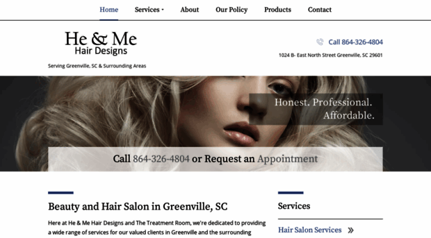 heandmehairsalongreenville.com