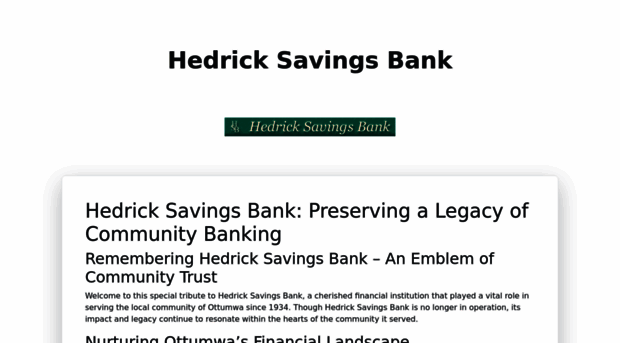 hedricksavingsbank.com