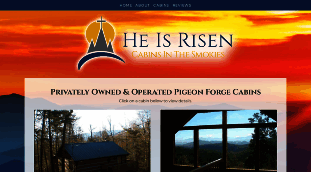 heisrisencabins.com