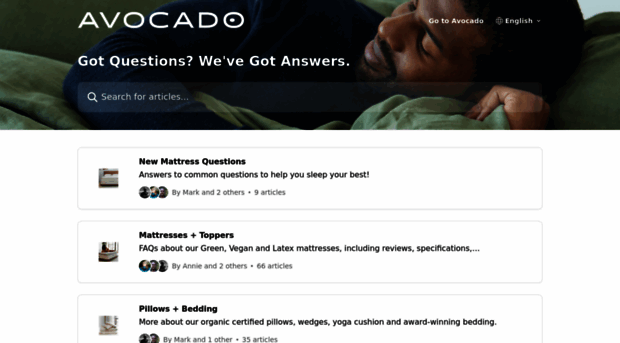 help.avocadogreenmattress.com