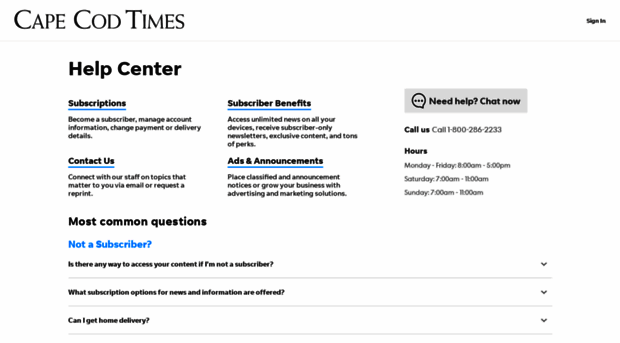 help.capecodtimes.com