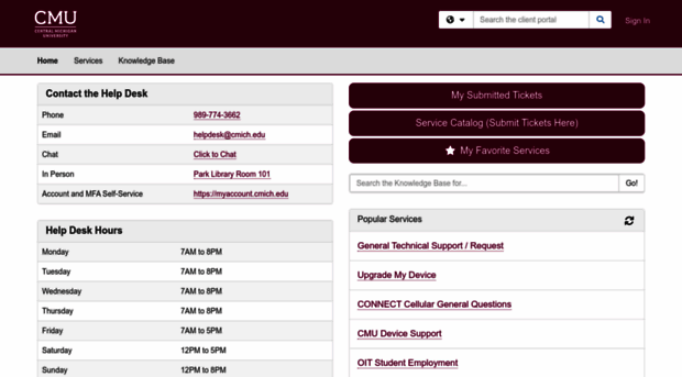 help.cmich.edu