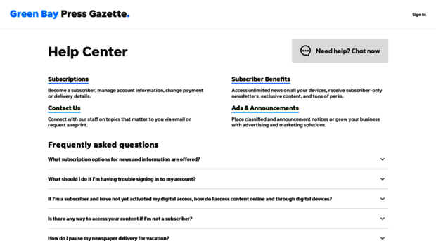 help.greenbaypressgazette.com