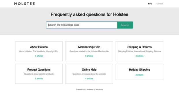 help.holstee.com