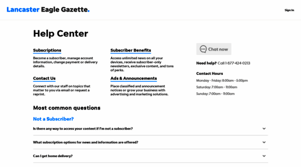 help.lancastereaglegazette.com