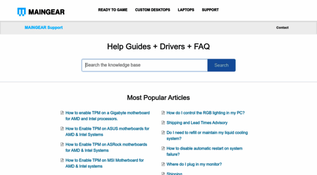 help.maingear.com
