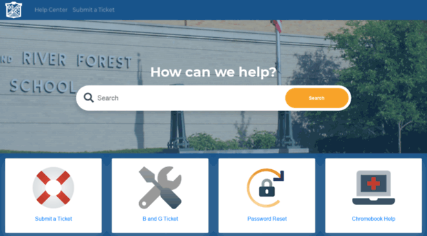 Screenshot of help.oprfhs.org website
