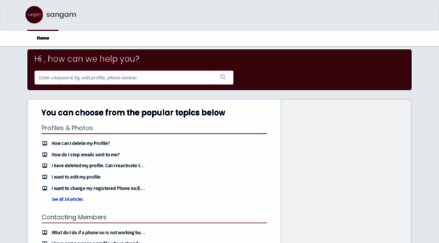 help.sangam.com