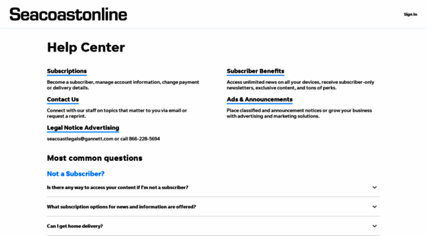 help.seacoastonline.com