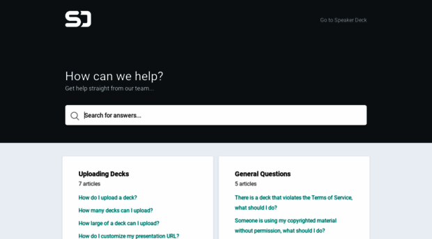help.speakerdeck.com