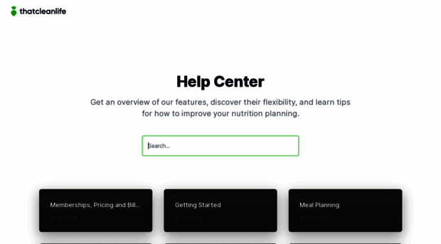 help.thatcleanlife.com
