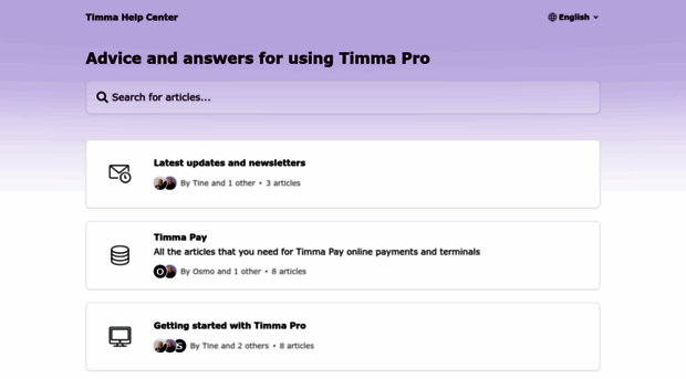 help.timma.fi - Timma Help Center - Help Timma