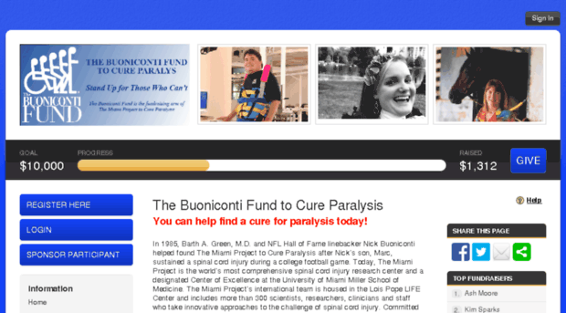 helpcureparalysis.thebuonicontifund.com