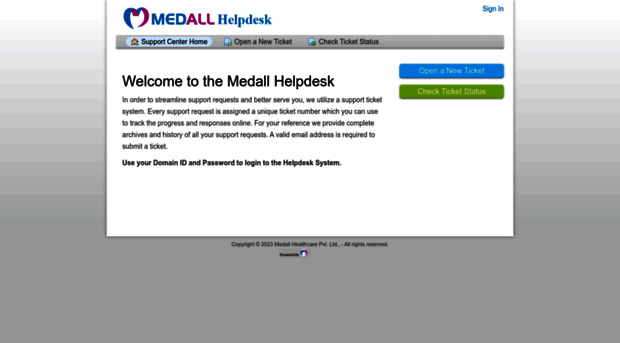 helpdesk.medallcorp.in