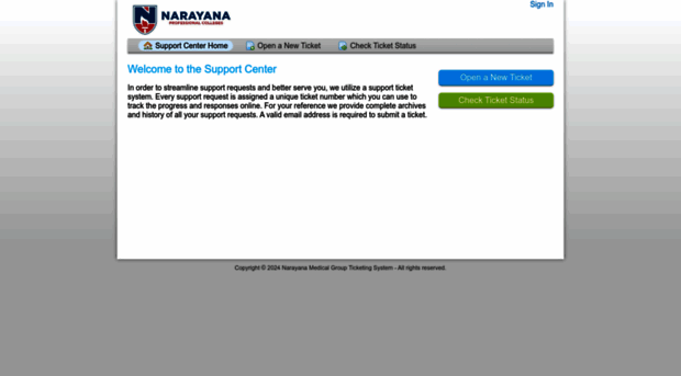 helpdesk.narayanagroup.co.in