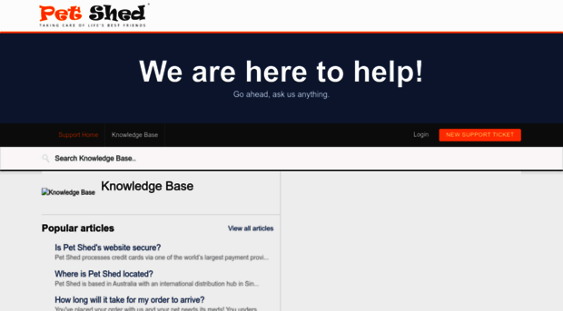 helpdesk.petshed.com