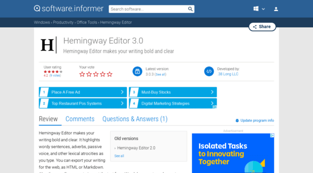 hemingway.software.informer.com