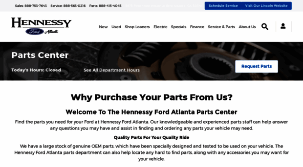 hennessyfordparts.com