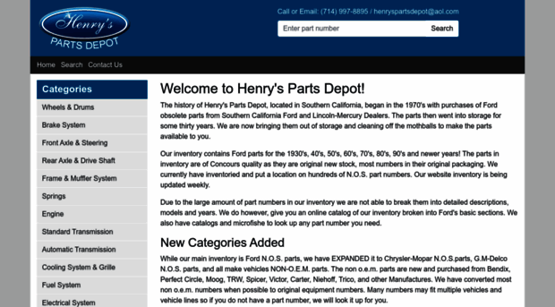 henryspartsdepot.com