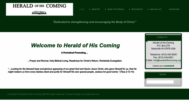 heraldofhiscoming.com