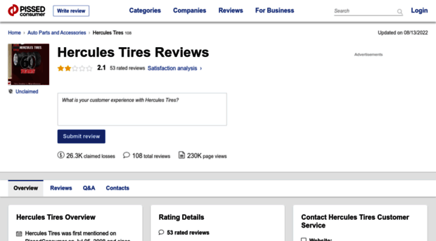 hercules-tires.pissedconsumer.com