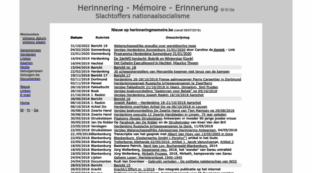 herinneringmemoire.be