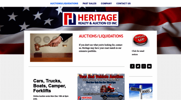 heritagerealtyandauction.com