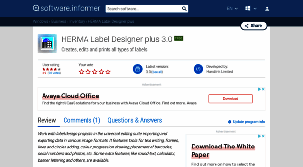 herma-label-designer-plus.software.informer.com