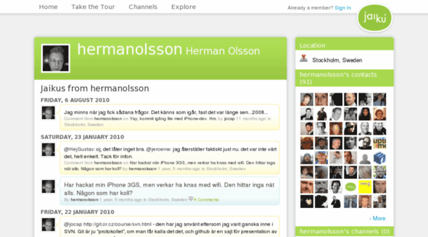 hermanolsson.jaiku.com