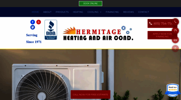 hermitagehvac.com