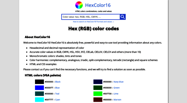 hexcolor16.com