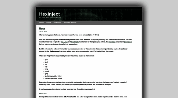hexinject.sourceforge.net