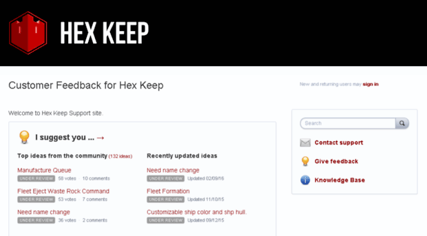 hexkeep.uservoice.com