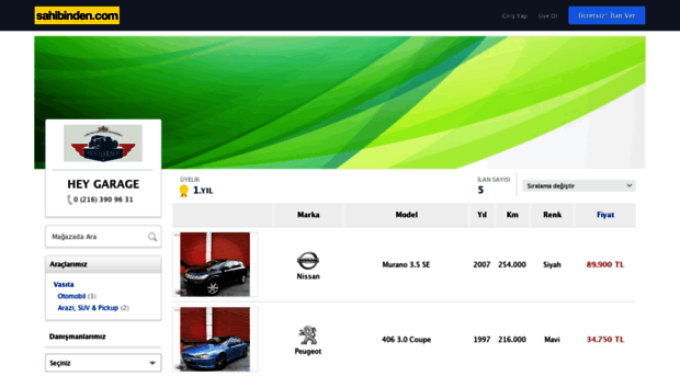 heygarage.sahibinden.com