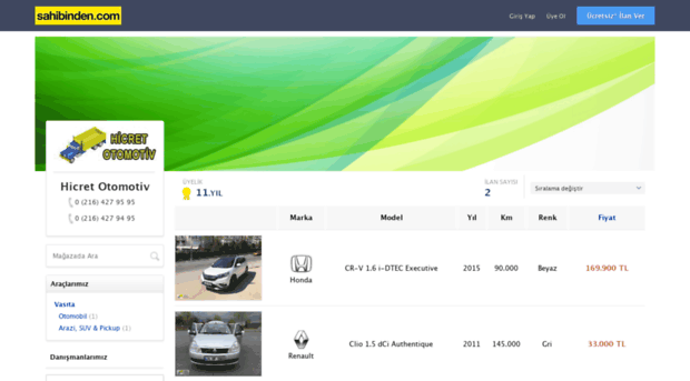 hicretotomotivistanbul.sahibinden.com