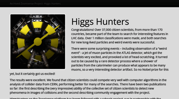 higgshunters.org