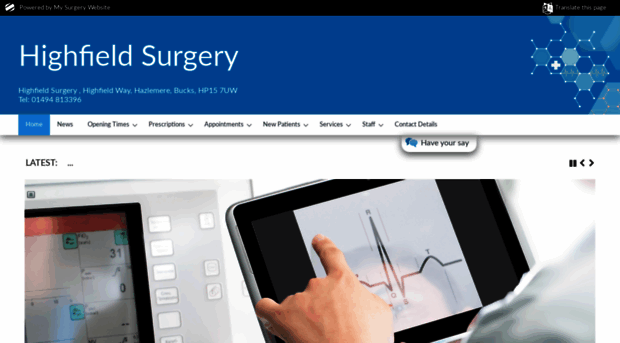 highfieldsurgeryhazlemere.co.uk