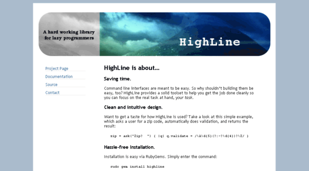 highline.rubyforge.org