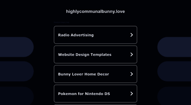 highlycommunalbunny.love