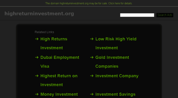 highreturninvestment.org