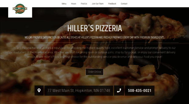 hillerspizzeria.com