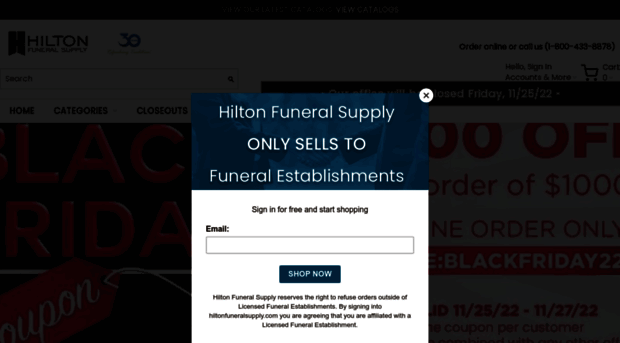 hiltonfuneralsupply.com